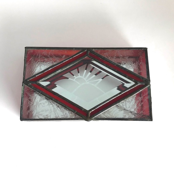 Vintage Stained Glass Jewelry Box - Picture 8 of 13